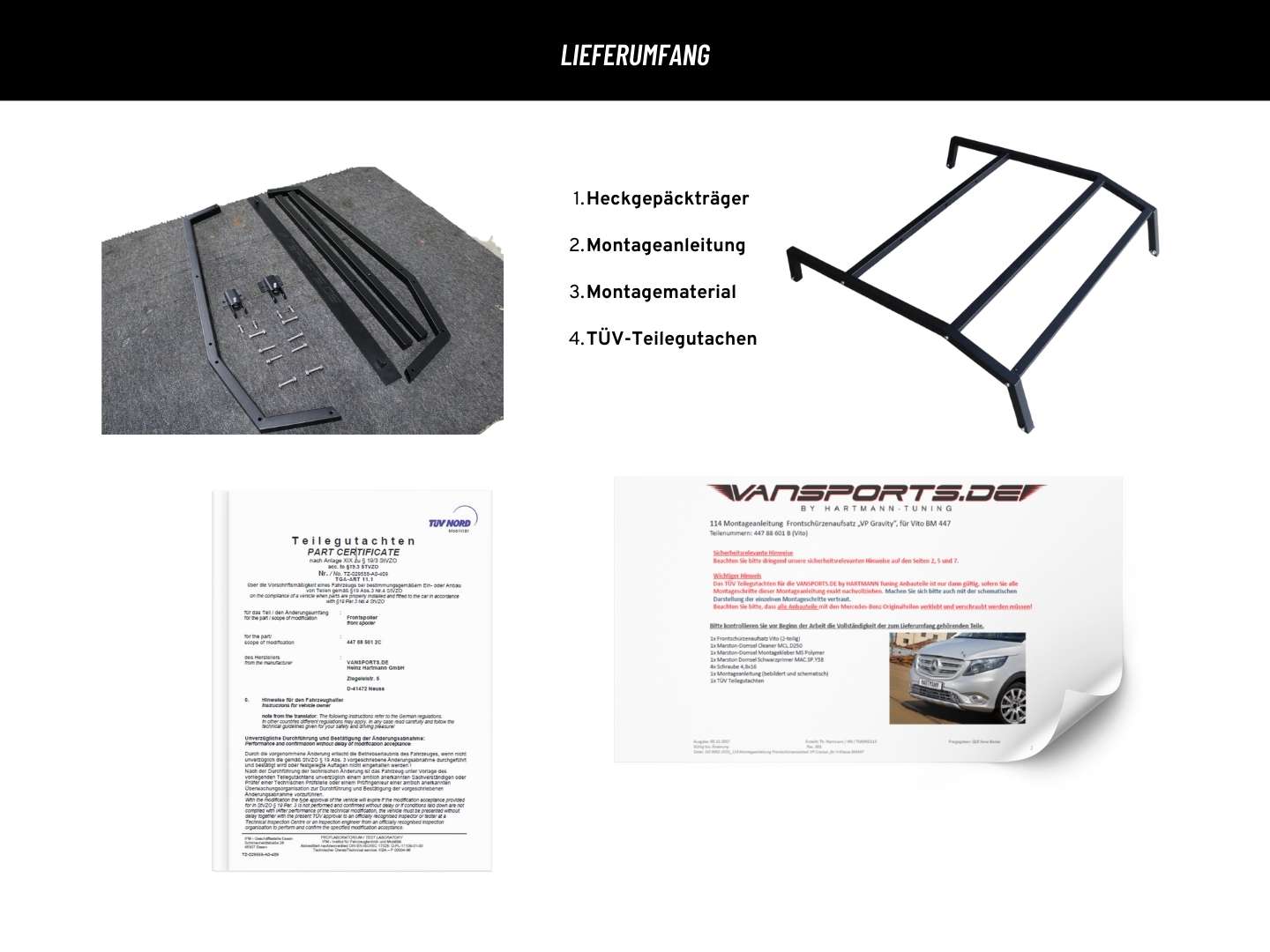 Rear luggage rack VP Solid for Vito/V-Class 447