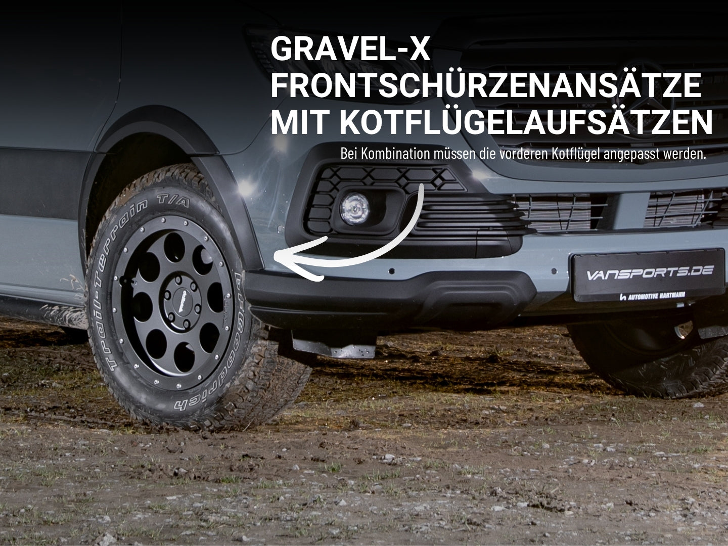 Gravel-X Frontschürzenansätze für Sprinter 907